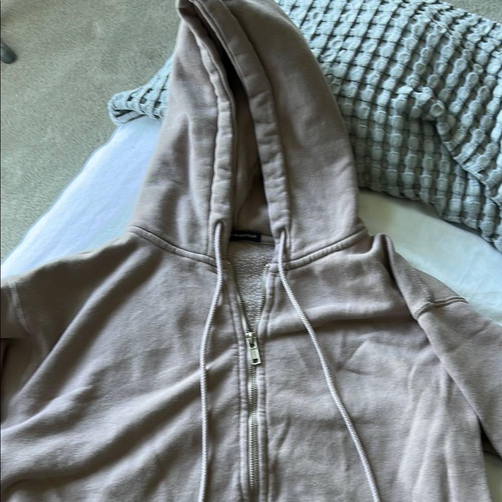 Mauve Zip-Up Hoodie